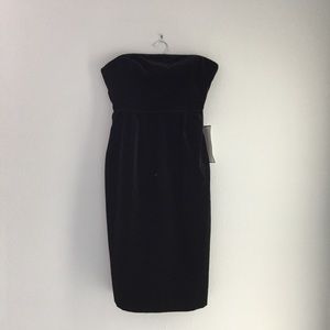 J. Crew Strapless Dress in Black Velvet